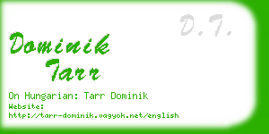 dominik tarr business card